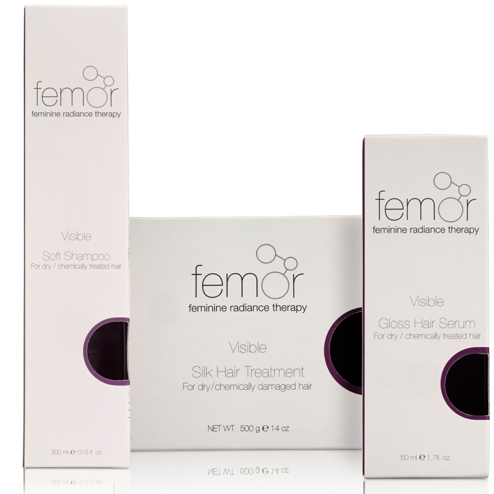 soft-shampoo, silk hair treatment, gloss-hair-serum The Ultimate Care Set for Damaged Hair